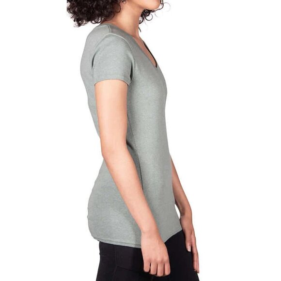 NEW Kirkland Signature V-Neck T-shirt | Green - Picture 2 of 6